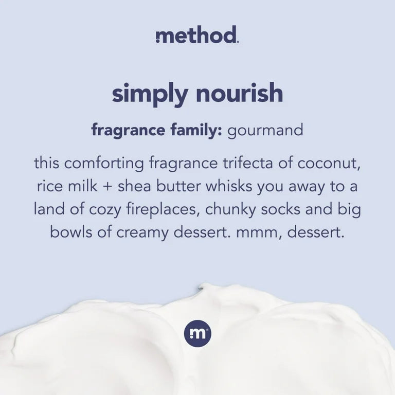 Method Simply Nourish Body Wash | Coconut & Rice Milk, 18oz/532ml