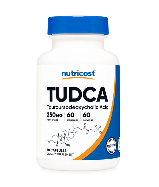 Nutricost TUDCA 250mg (Tauroursodeoxycholic Acid) | Digestive Support (Esp. for Fats), Promotes Healthy Liver & Kidney Function | Supports Brain, Cellular and Eye Health | Liver & Kidney Cleanse & Detox | 𝟔𝟎 𝑪𝒂𝒑𝒔𝒖𝒍𝒆𝒔; Exp 07/2028