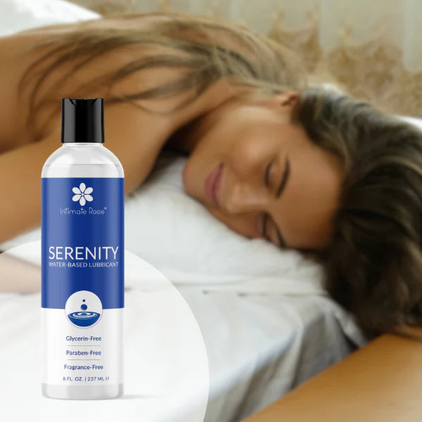Intimate Rose Serenity Water-Based Personal Lubricant | Lube for Penile/Vaginal Application | Long Lasting & Non-Staining | 8 fl.oz/237ml; Exp 02/2029