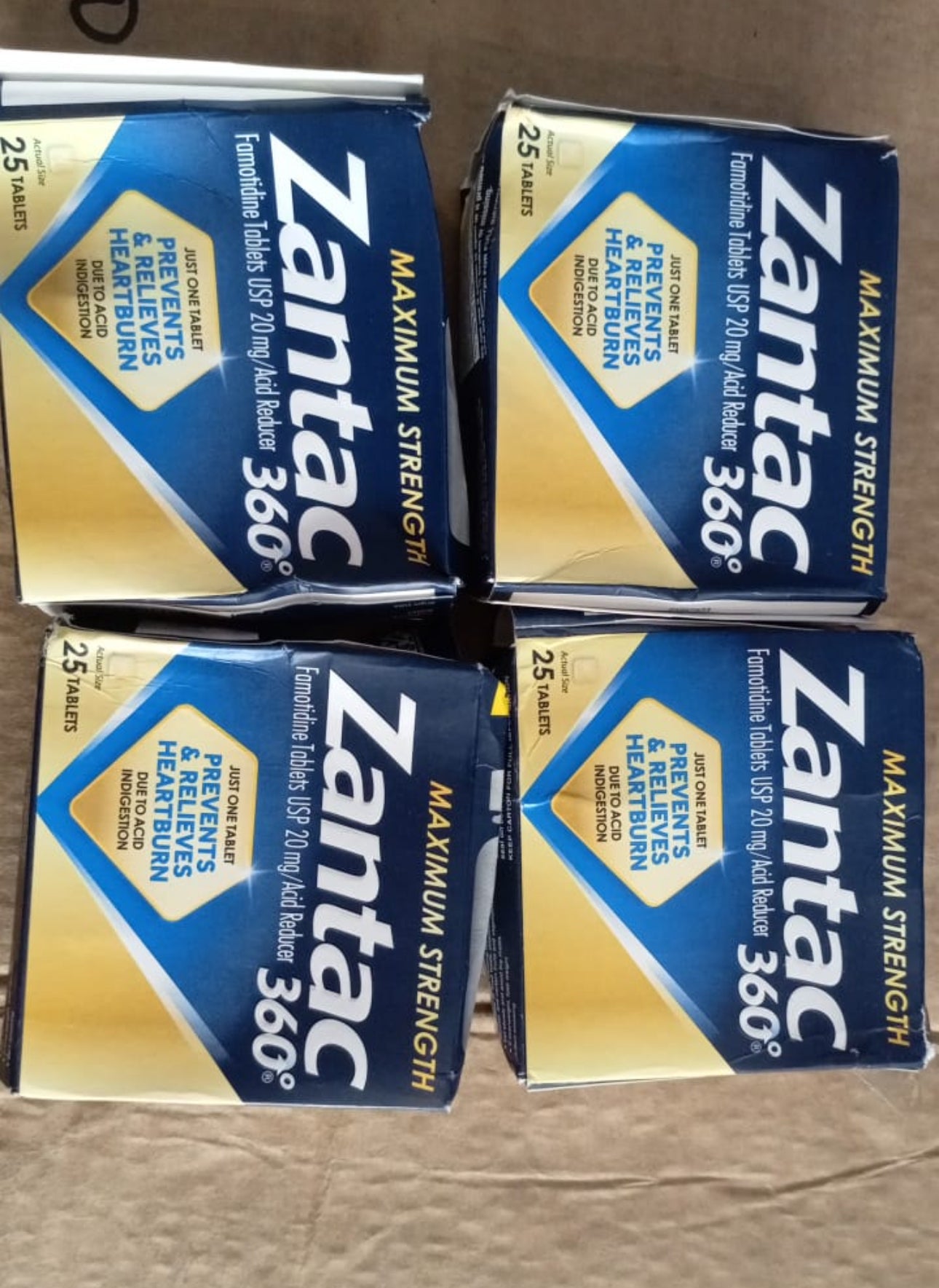 Zantac 360 Maximum Strength Famotidine 20mg | Heartburn Prevention and Relief | 25 Tablets; Exp 12/2026