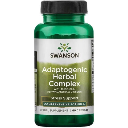 Swanson Adaptogenic Herbal Complex | with Rhodiola, Ashwagandha & Ginseng | Stress Support | Supports Energy & Overall
Immune Function | 60 Capsule; Exp 04/2028