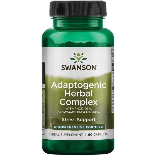 Swanson Adaptogenic Herbal Complex | with Rhodiola, Ashwagandha & Ginseng | Stress Support | Supports Energy & Overall
Immune Function | 60 Capsule; Exp 04/2028