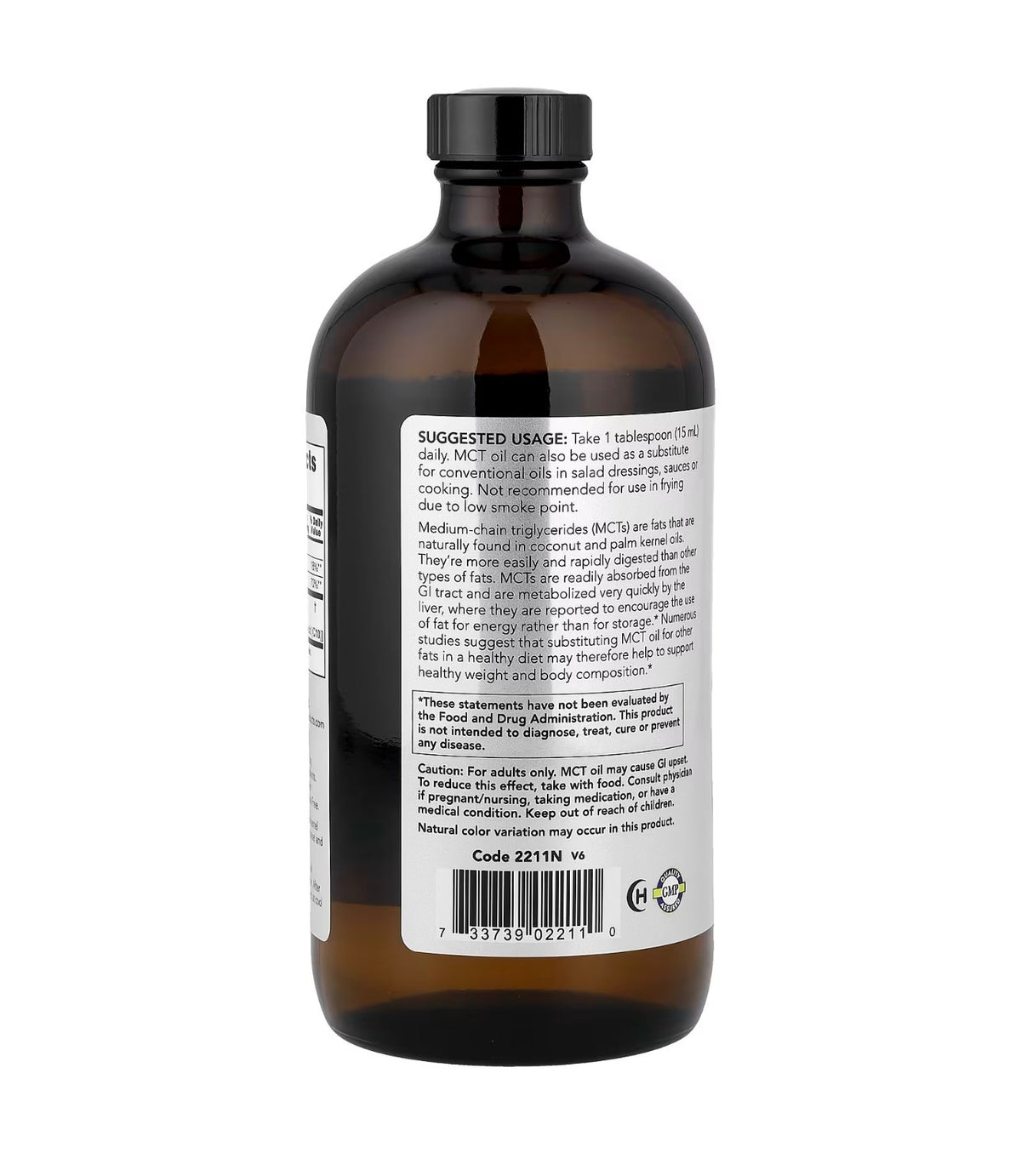NOW MCT Oil  (Medium Chain Triglycerides) | Keto Friendly, Supports Weight Management | Unflavored | Glass Bottle 16oz/473ml; Exp 02/2029