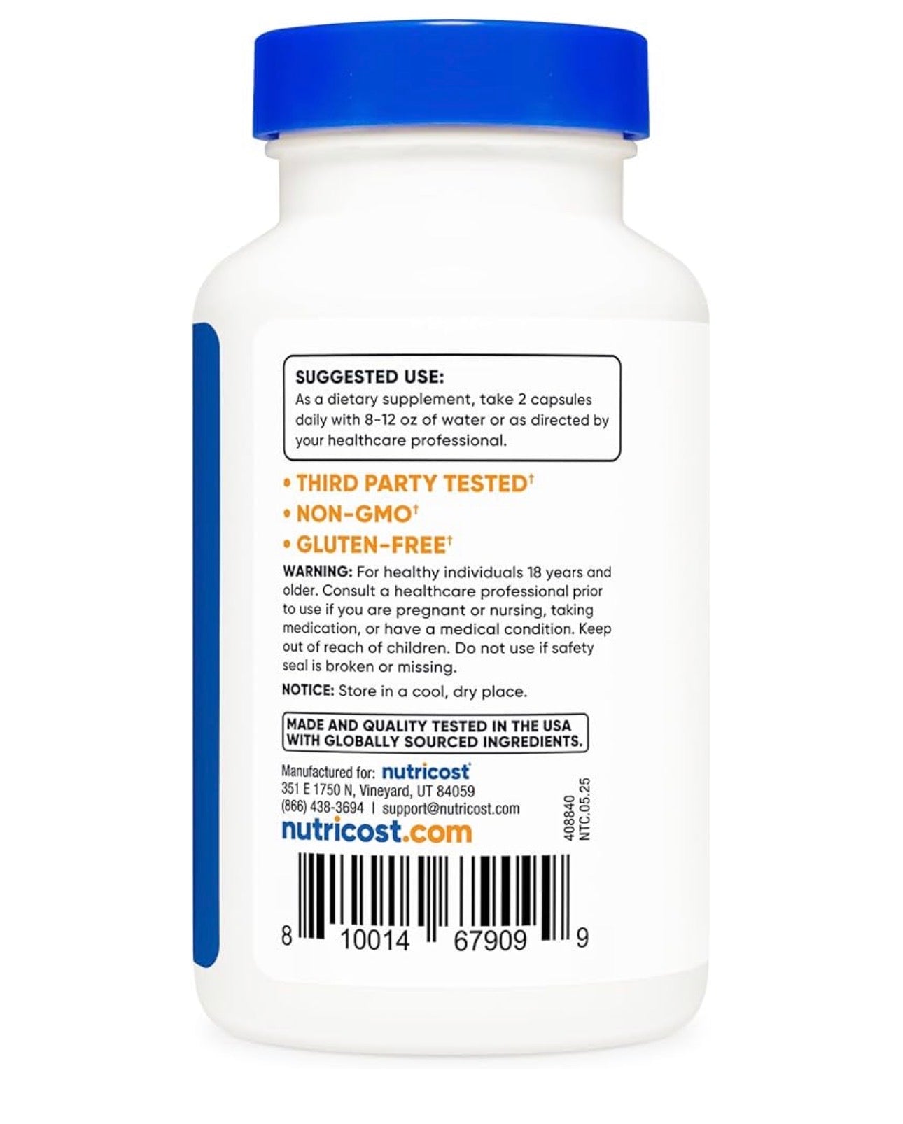 Nutricost Agmatine Sulfate 1000mg | L-Arginine Metabolite | Boosts nitric Oxide Production | Improves Blood Flow to Muscles, Brain & Other Tissues | 120 Capsules; Exp 05/2028