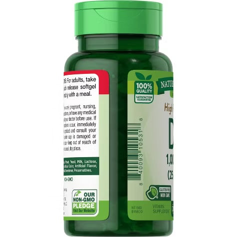 Nature's Truth Vitamin D3 1000 IU | 250 Softgels Exp 03/2027