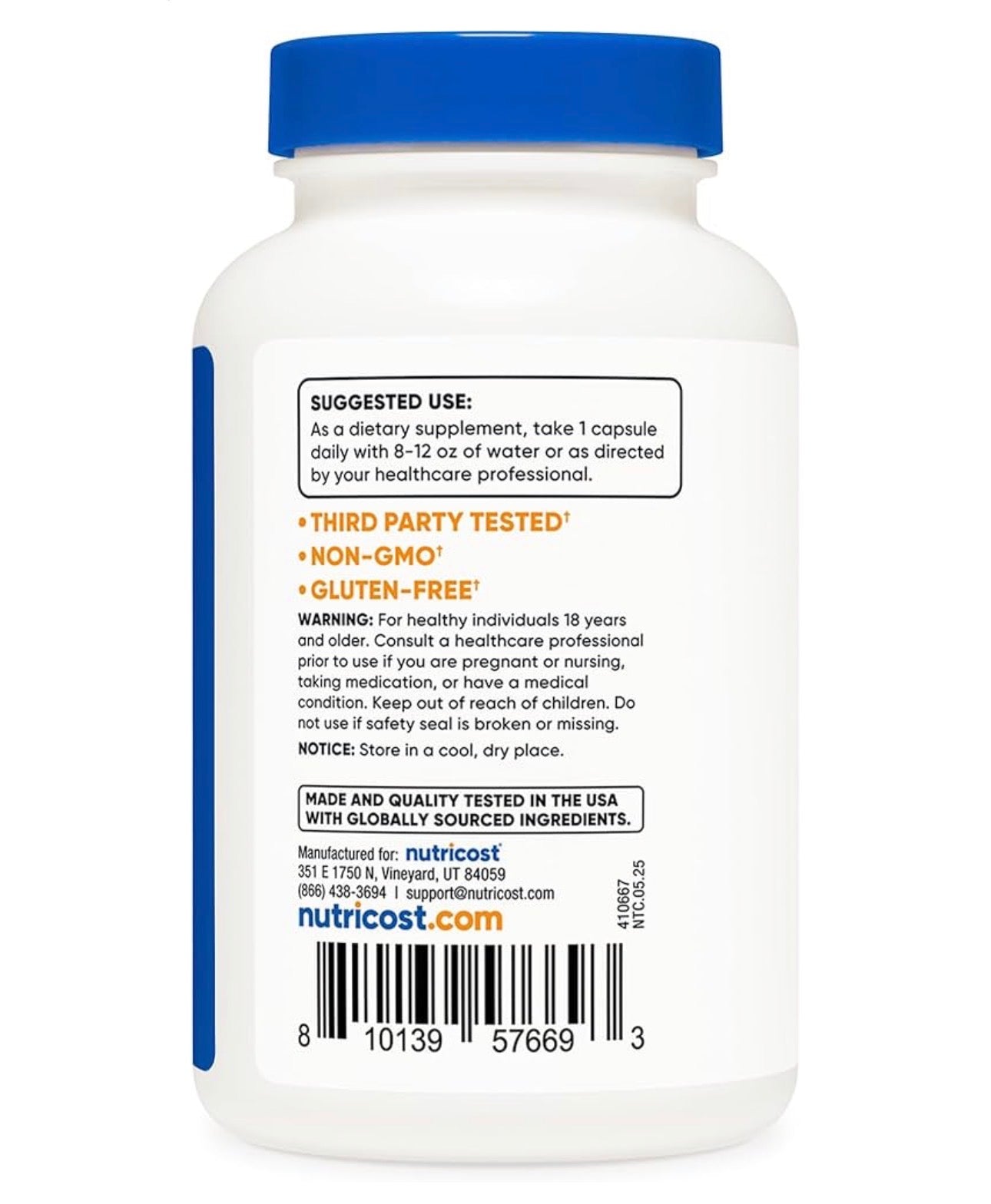 Nutricost Saccharomyces Boulardii 5 Billion CFU + MOS | Digestive Probiotic | Promotes  Healthy Gut Flora Balance | Reduces Inflammation Caused by H. pylori |  120 Capsules; Exp 07/2028