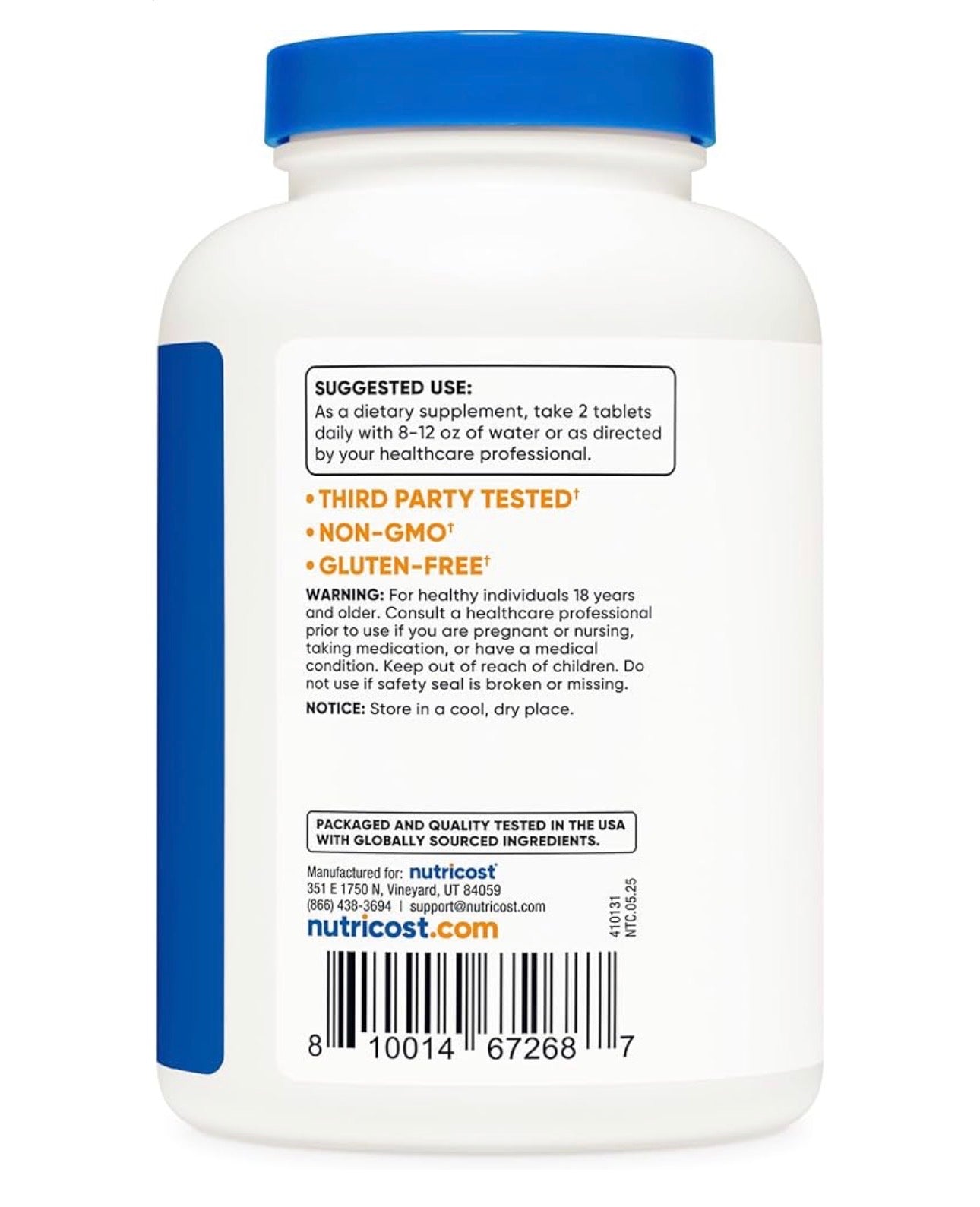 Nutricost Glucosamine 1800mg with Chondroitin & MSM | Promotes Normal Joint Mobility & Comfort | 240 Tablets; Exp 03/2029