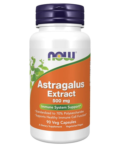 Now Astragalus Extract 500 mg 
 | Immune Support | Support Healthy Production of & Activity of Specialized White Blood Cells | Standardized to 70% Polysaccharides | 90 Capsules; Exp 05/2027