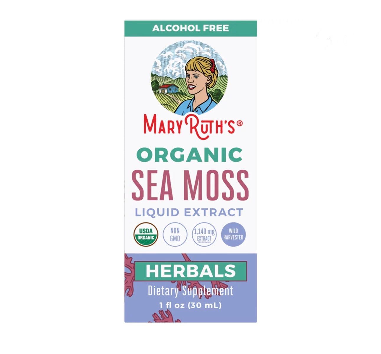 MaryRuth's Sea Moss Liquid Drops | Organic Irish Moss Chondrus Crispus, | Sugar Free, Unflavored | 30ml; Exp 06/2027