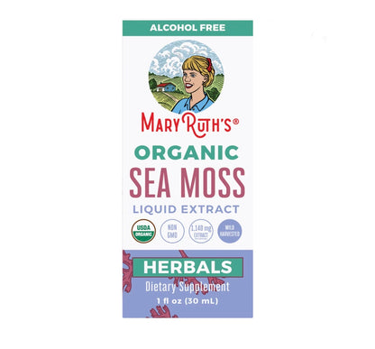 MaryRuth's Sea Moss Liquid Drops | Organic Irish Moss Chondrus Crispus, | Sugar Free, Unflavored | 30ml; Exp 06/2027