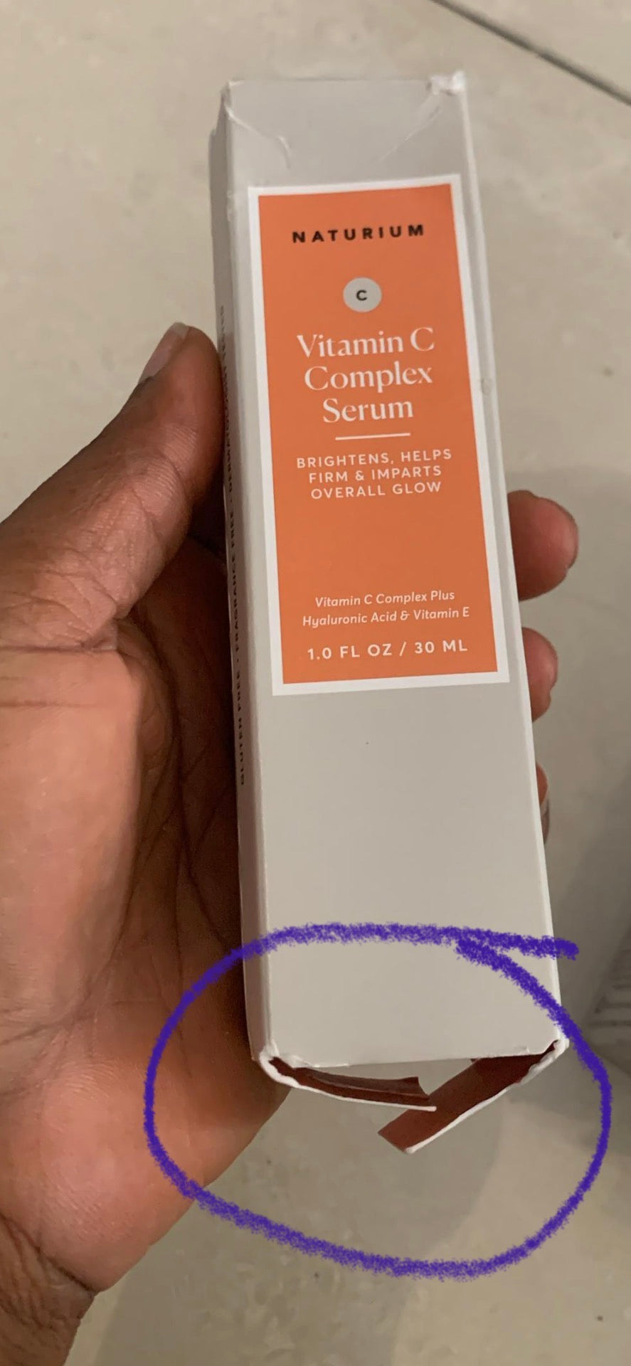 NATURIUM Vitamin C Complex Serum | Helps Brighten Overall Complexion | 30ml ❗️TORN PAPER-PACK👉🏽Check last picture