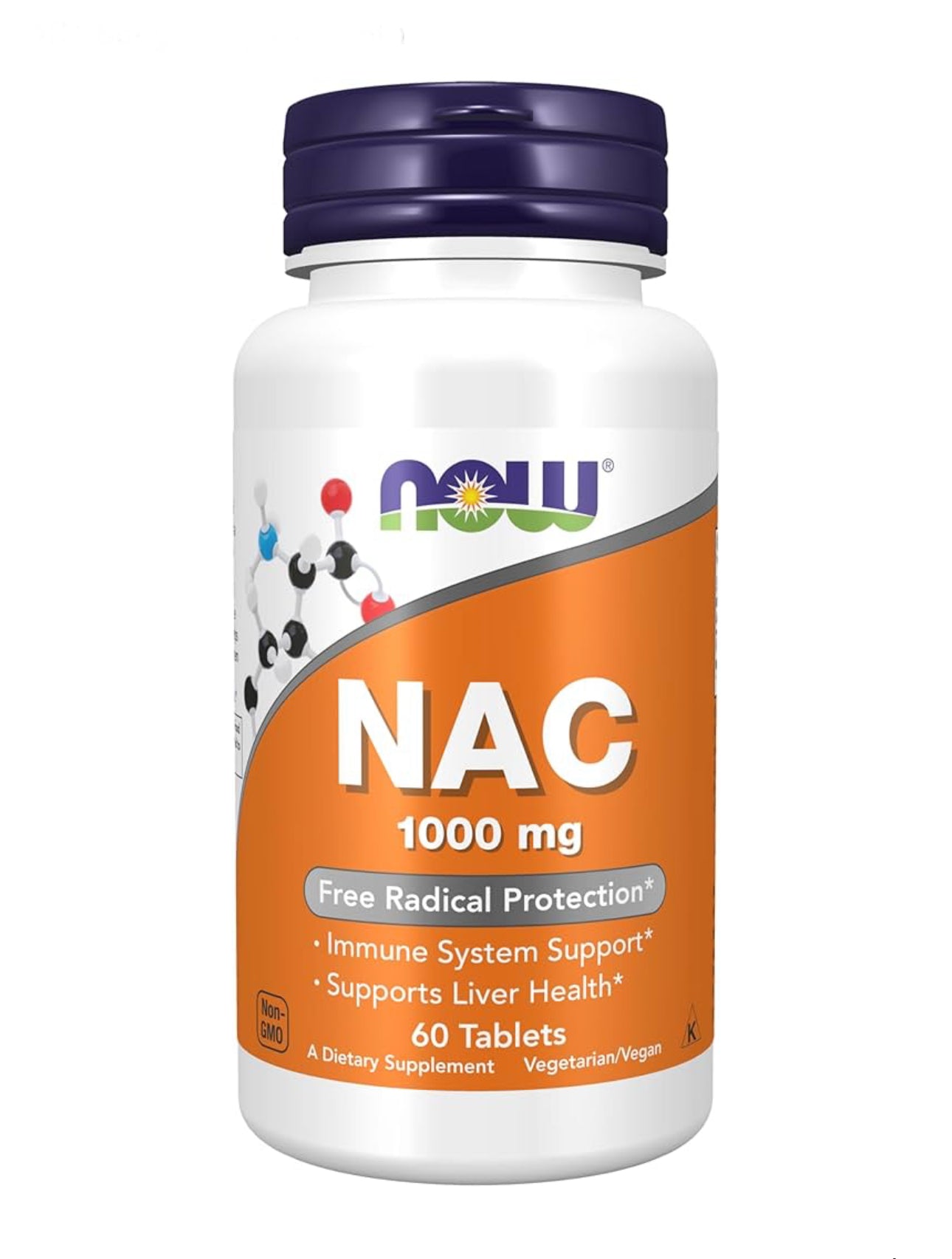 NOW NAC (N-Acetyl-Cysteine) 1,000 mg | Antioxidant | Supports Liver Health & Immune System | Promotes the Formation of Glutathione | 60 Tablets; Exp 07/2028