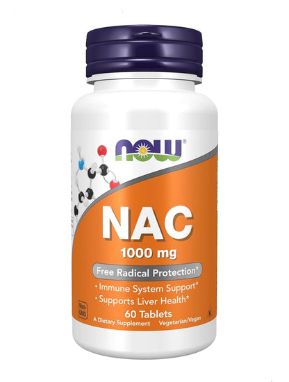 NOW NAC (N-Acetyl-Cysteine) 1,000 mg | Antioxidant | Supports Liver Health & Immune System | Promotes the Formation of Glutathione | 60 Tablets; Exp 07/2028