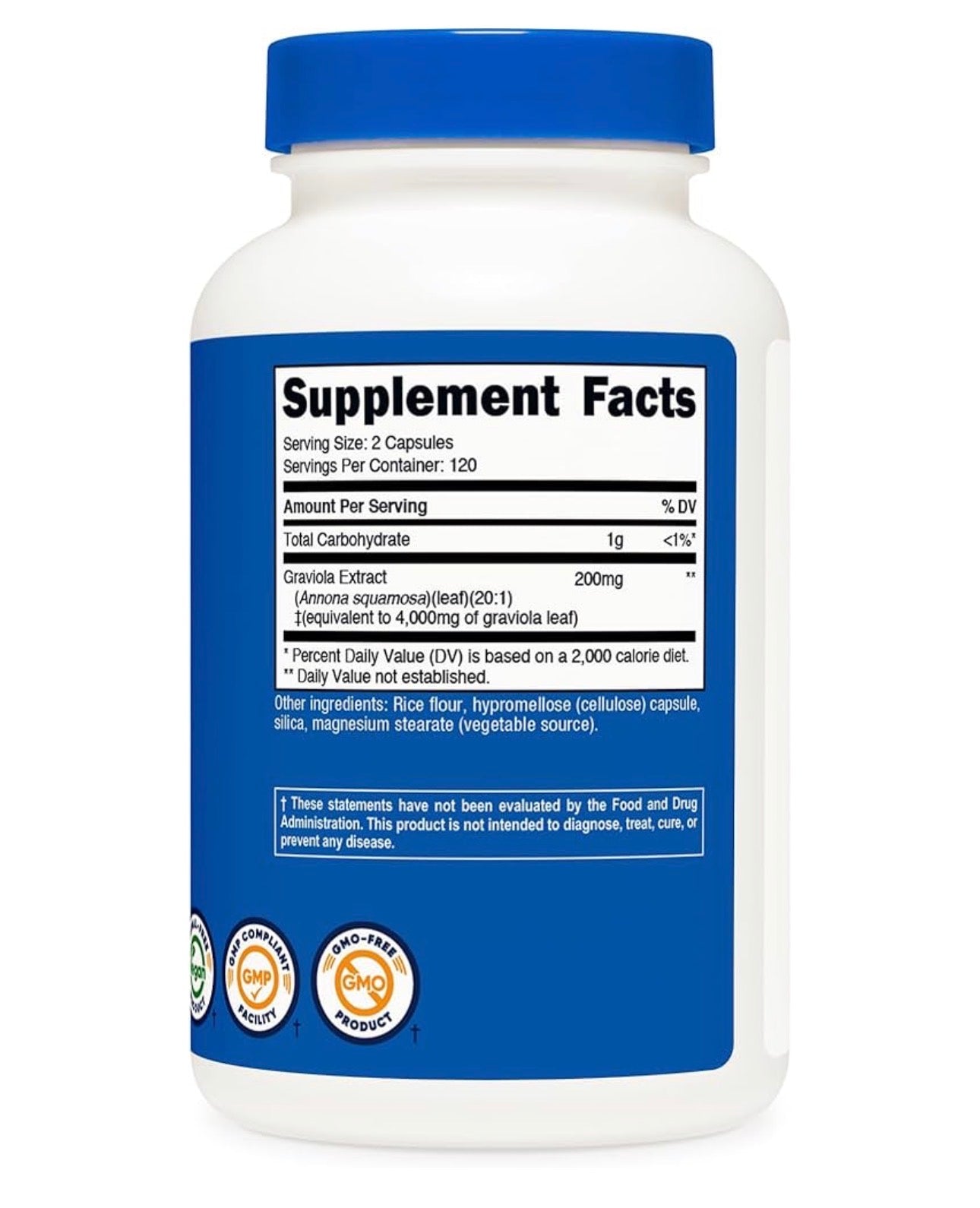 Nutricost Graviola Extract 4000mg | Soursop Leaf Extract | Promotes Healthy Cell Growth & Function
Free Radical Scavenger | 240 Capsules; Exp 02/2029