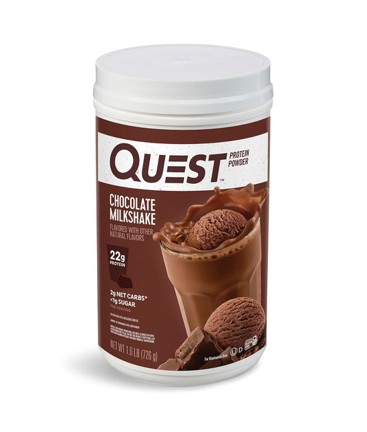 Quest Protein Powder, 22g Protein | With Fast & Slow Absorbing Protein | Chocolate Milkshake~1.6 lb/25.6 oz; Exp 01/2026