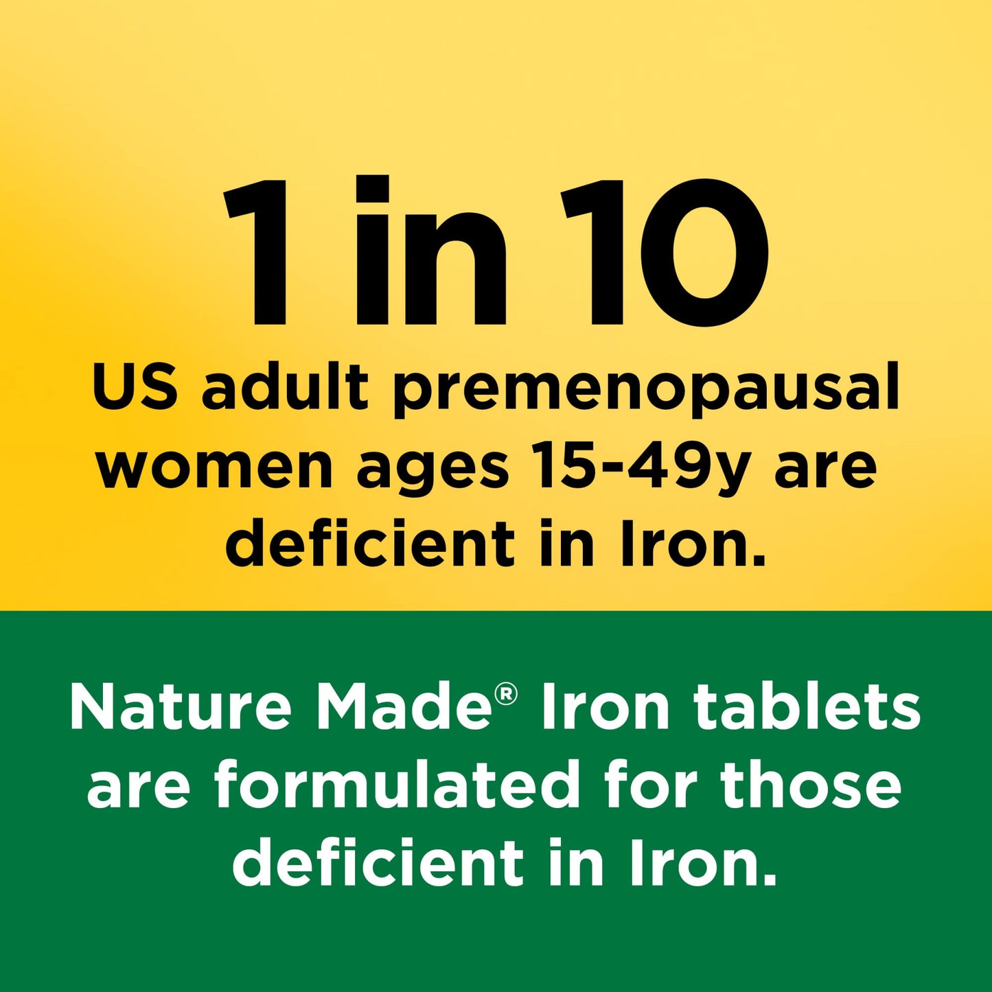 Nature Made Iron 65 mg (325 mg Ferrous Sulfate) | 180 Day Supply |  Vital for Red Blood Cell Formation & Supports Healthy Cognitive Function | 180 Tablets, Exp 01/2027