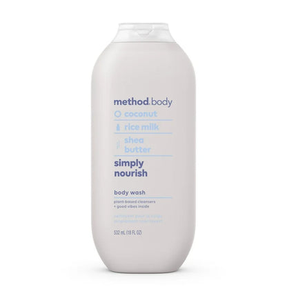 Method Simply Nourish Body Wash | Coconut & Rice Milk, 18oz/532ml