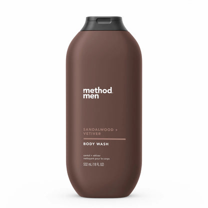 Method Men Sandalwood + Vetiver Body Wash 18oz/532ml