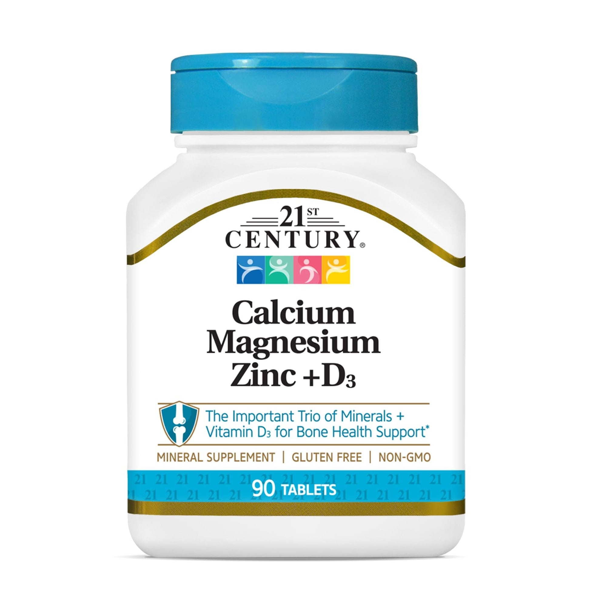 21st Century Calcium, Magnesium, Zinc + D3 Tablets | Bone Health | 90 Tablets 01/2027 - Ome's Beauty Mart