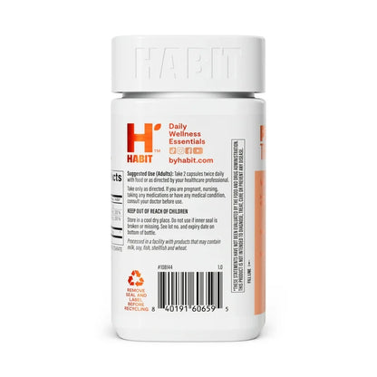 HABIT Collagen | Types 1 & 3 Collagen Peptides, Vitamin C & E | For Clear and Even Skin Tone | 60 Capsules; Exp 04/2027