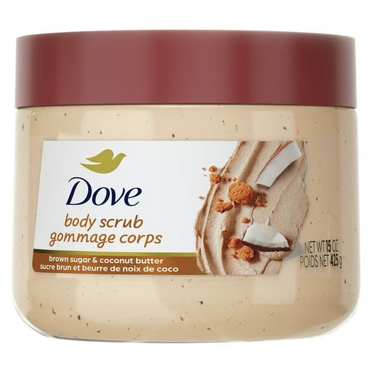 Dove Brown Sugar & Coconut Butter Exfoliating Body Scrub For Silky Smooth Skin | Exfoliates & Restores Skin | 15oz/425g