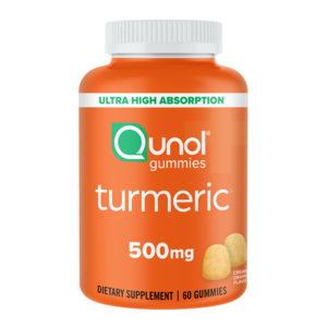 Qunol Turmeric Gummies 500mg | Ultra High Absorption | Joint Support | Creamy Orange, 60 Gummies Exp 05/2026