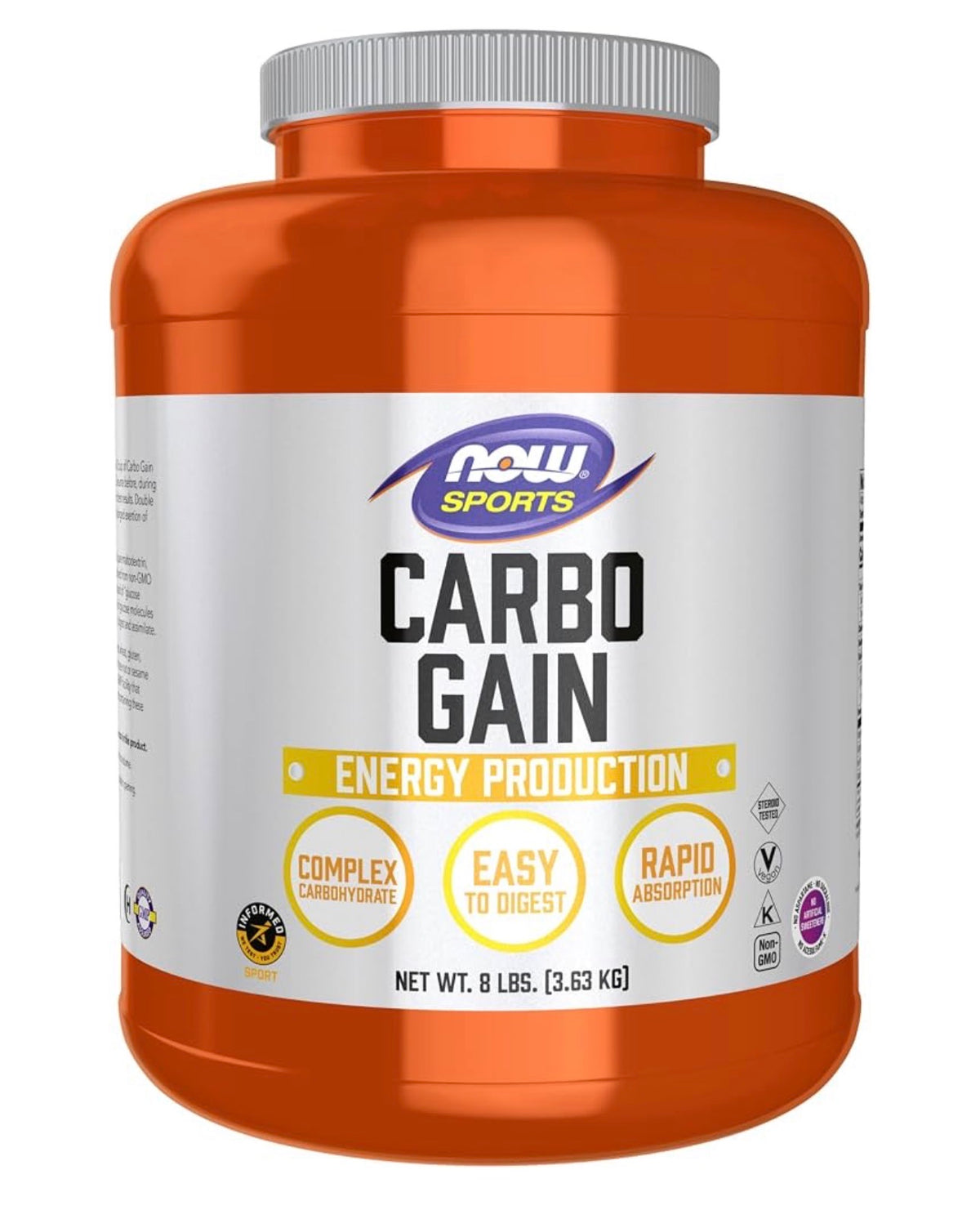NOW Carbo Gain Powder (Maltodextrin) | Helps You Gain Weight | Provides Quick Energy for Intense Workouts | 3.63kg; Exp 04/2030