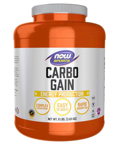NOW Carbo Gain Powder (Maltodextrin) | Helps You Gain Weight | Provides Quick Energy for Intense Workouts | 3.63kg; Exp 04/2030
