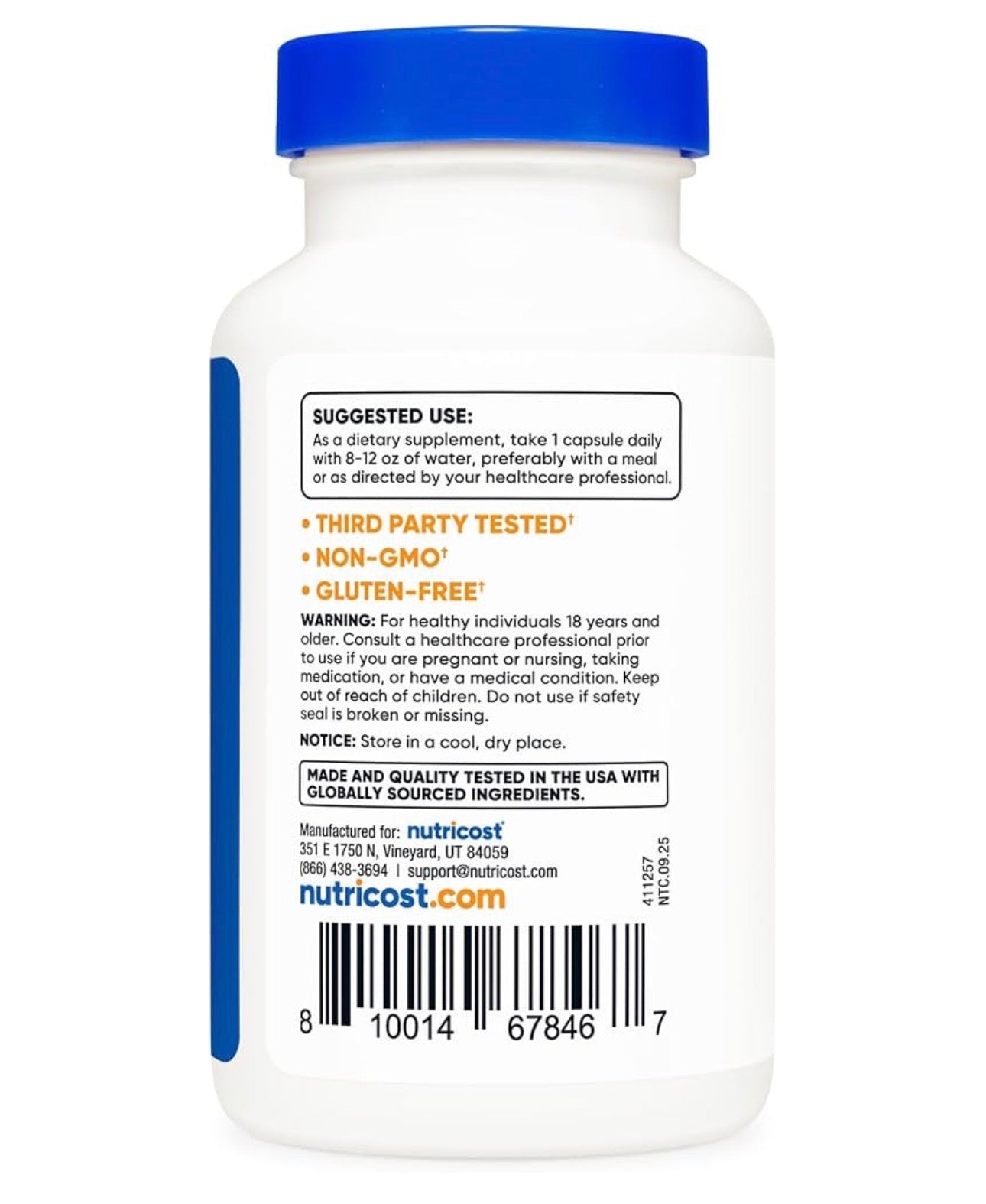 Nutricost Apigenin 50mg | For Natural Sleep, Relaxation, Antioxidant & Stress Relief Support | 180 Capsules; Exp 11/2028