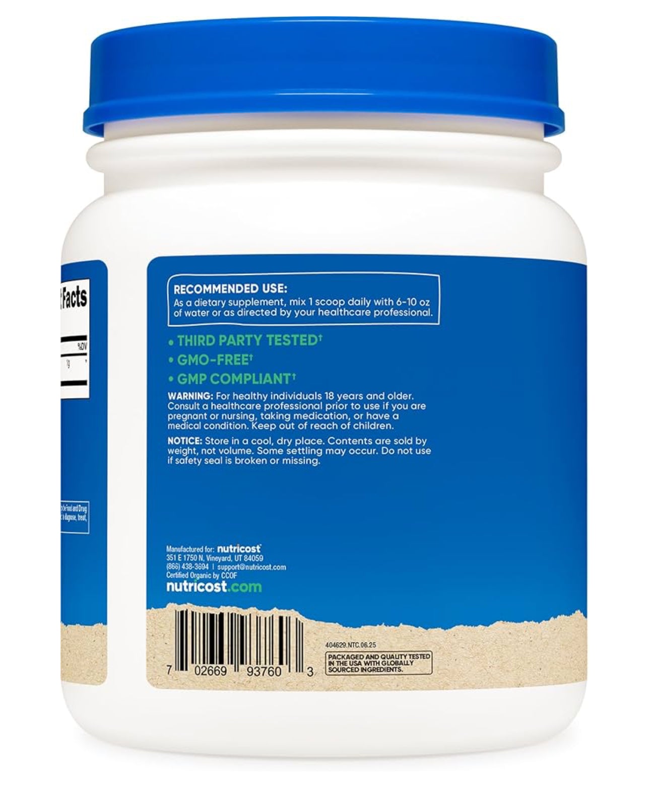 Nutricost Pure Wheatgrass Powder 1000 mg | Naturally Balances Alkalinity | Supports Healthy Digestion | Encourages Gentle Detoxification | Organic Wheatgrass |  Unflavored ~ 1 lb/454 grams; Exp 01/2028