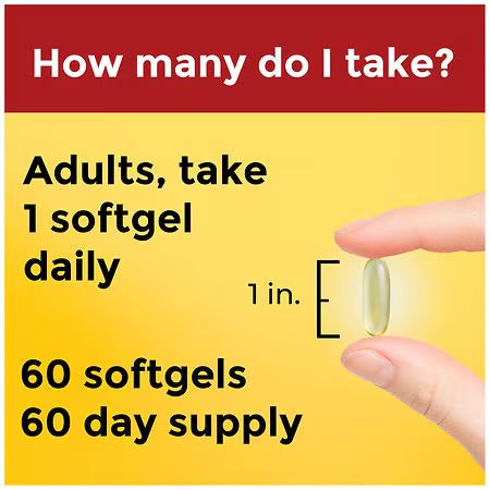 Nature Made Omega-3 Algae & Fish Oil 1200mg, 60 Softgels; Exp 03/2027