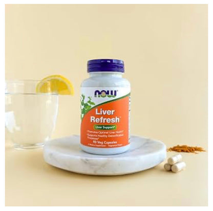 NOW Liver Refresh™ with Milk Thistle Extract,  Glutathione, ALA, Grape Seed Extract, Artichoke & More | Promotes Optimal Liver Health & Supports Healthy Detox | 90 Capsules; Exp 05/2030