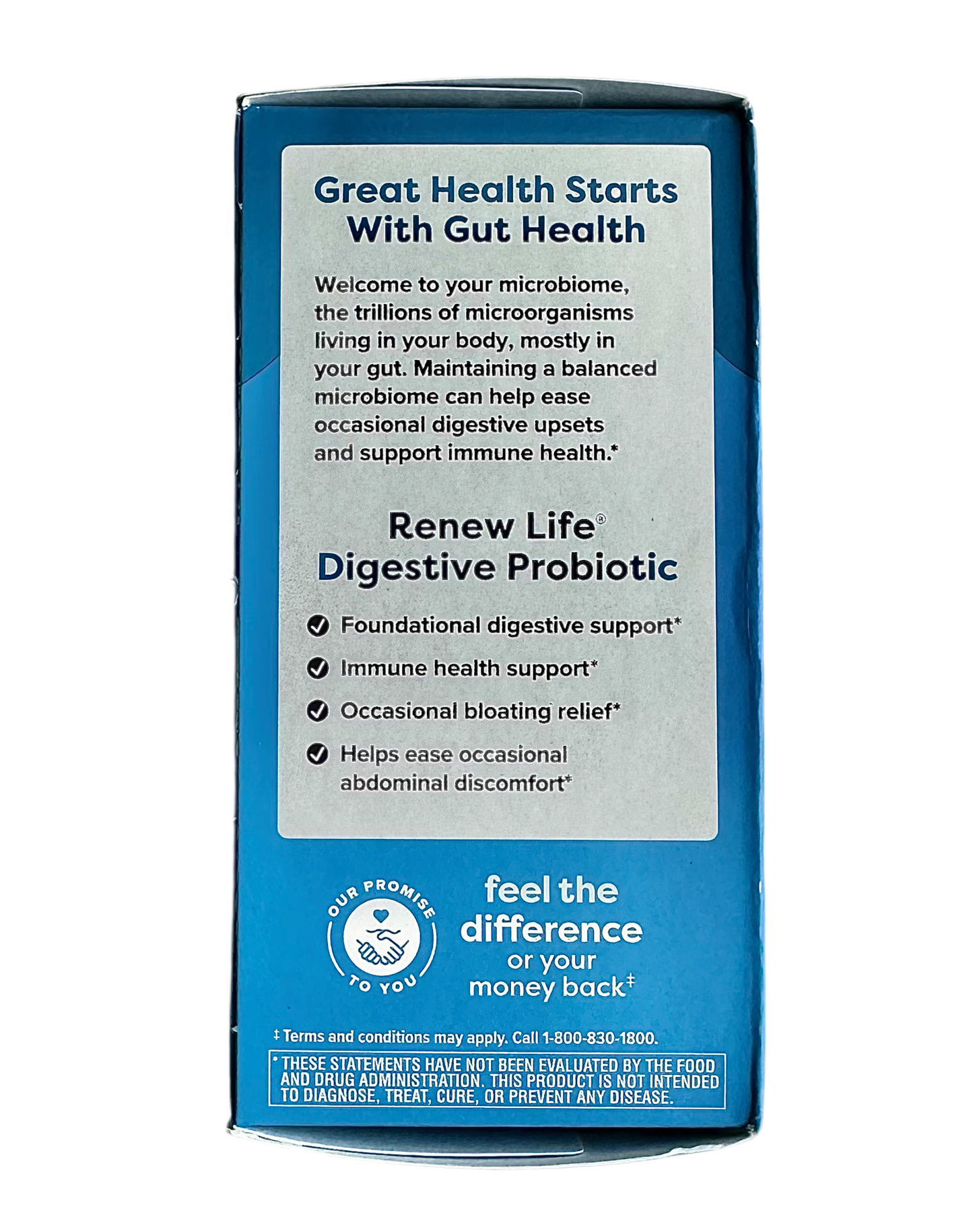 RenewLife Mood Probiotic 50 Billion CFUs | plus Prebiotic | Promotes Calmness & Digestive Balance | 30 Vegetarian Capsules Exp 07/2026