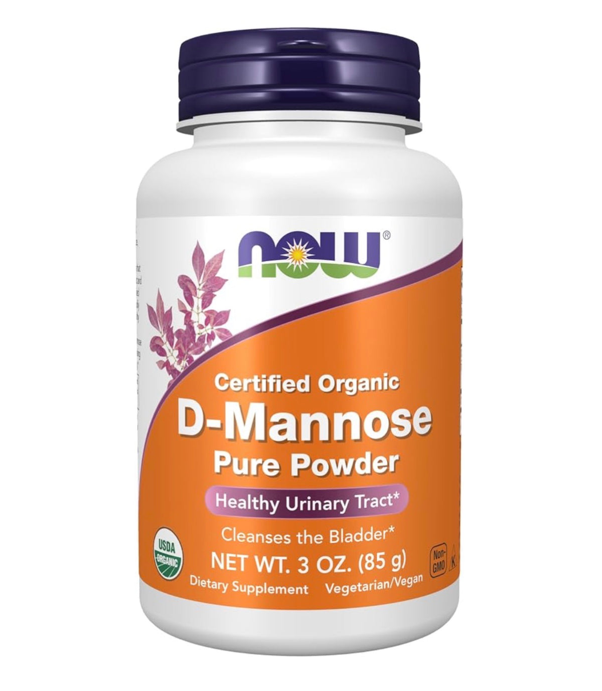 NOW Pure D-Mannose Powder 2000mg | Supports Bladder & Urinary Tract Health | Cleanses the Bladder | For Men and Women | 43 Servings | Unflavored ~ 85g/3oz; Exp 04/2030