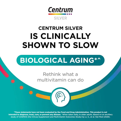 Centrum Silver Adults 50+ | Multivitamin/Multimineral Supplement For Adults over 50 Years | With Lutein, Vitamin C, D & E |  125 Tablets; Exp 06/2027