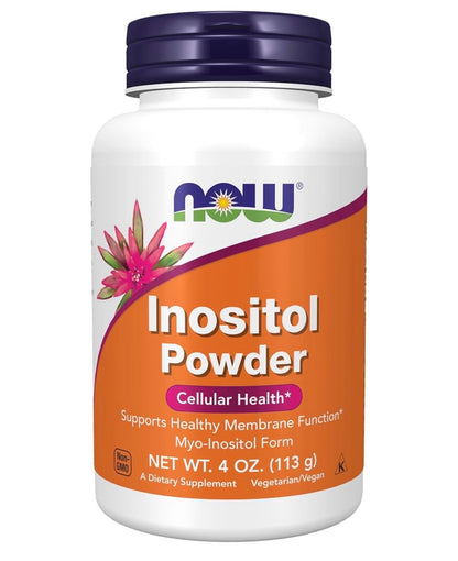 NOW Pure Myo-Inositol Powder | 730mg Myo-Inositol Per Serving | 155 Day Supply | Supports Healthy Membrane Function & Neurotransmitter Signaling | Cellular Health | 4oz/113g; Exp 05/2031