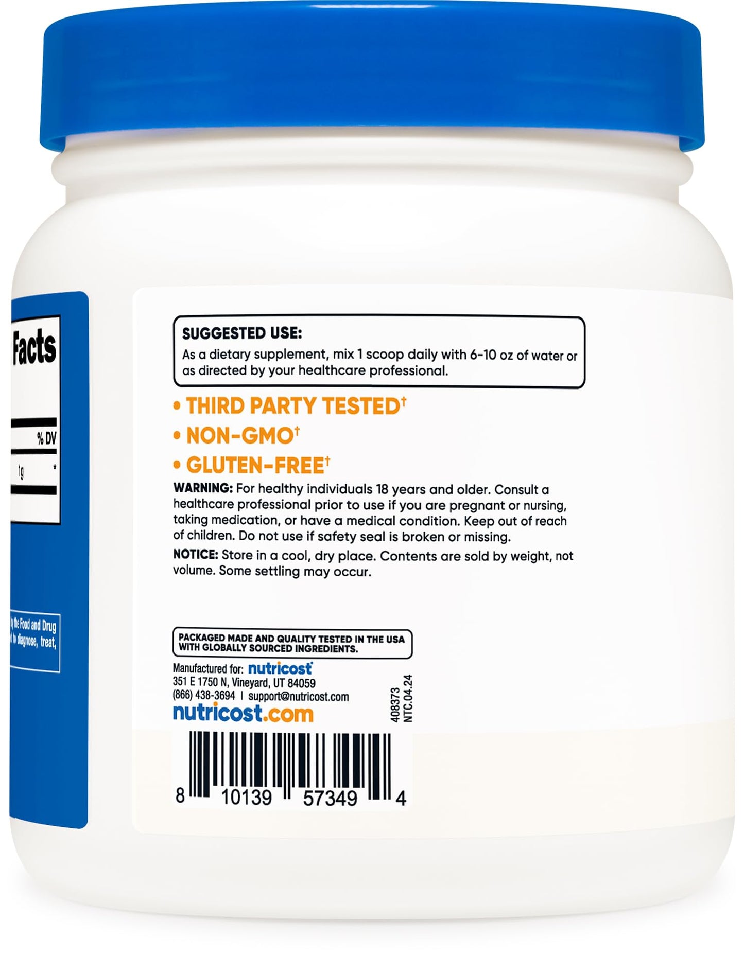 Nutricost L-Lysine 1000mg | Pure L-Lysine HCL Powder | 500 Servings | Supports Immune Function | Healthy Skin and Lips | 500g(1.1lb), Exp 09/2027