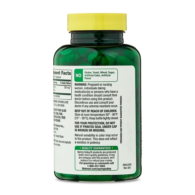 Spring Valley Ginger Root 550 mg | Digestive Health Support | Nausea & Bloating Relief | 100 Capsules; Exp❗️ UNCLEAR 07/2028 👉🏽Check last picture