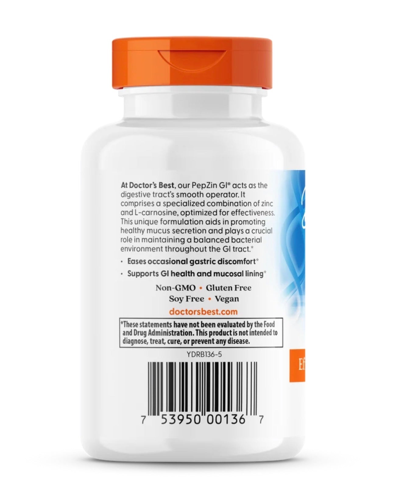 Doctor's Best PepZin GI Zinc-L-Carnosine Complex | Digestive Support | 120 Veggie Capsules; Exp 05/2028 *New look
