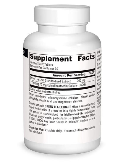 Source Naturals Green Tea Extract 100mg | 35mg EGCG | | Antioxidant Support | 60 Tablets; Exp 03/2029