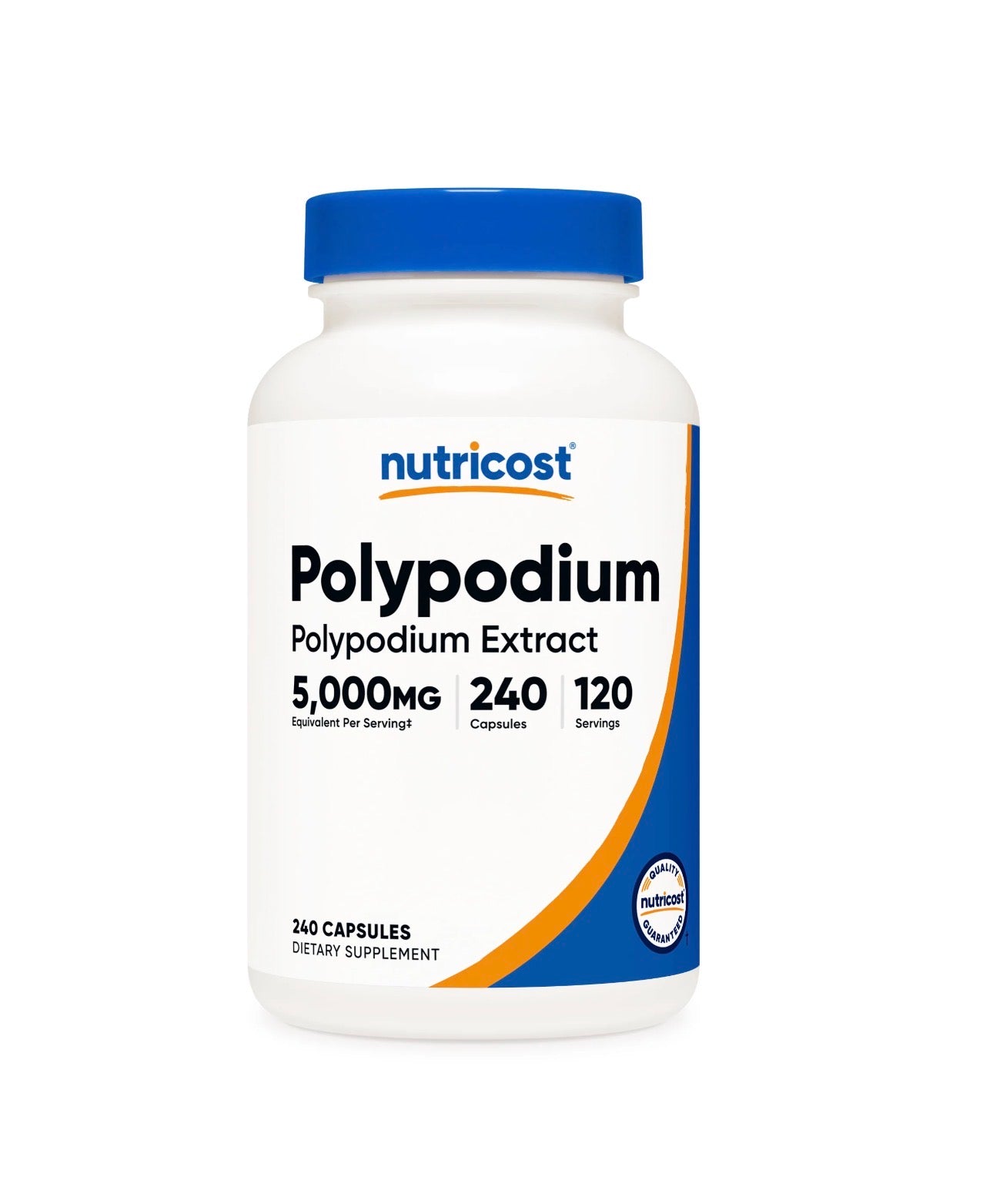 Nutricost Polypodium Leucotomos Extract 5000mg | Helps Reduce Skin Damage from UV exposure, Hyperpigmentation & Uneven Skin Tone | Antioxidant/Anti-inflammatory  | 240 Capsules; Exp 11/2028