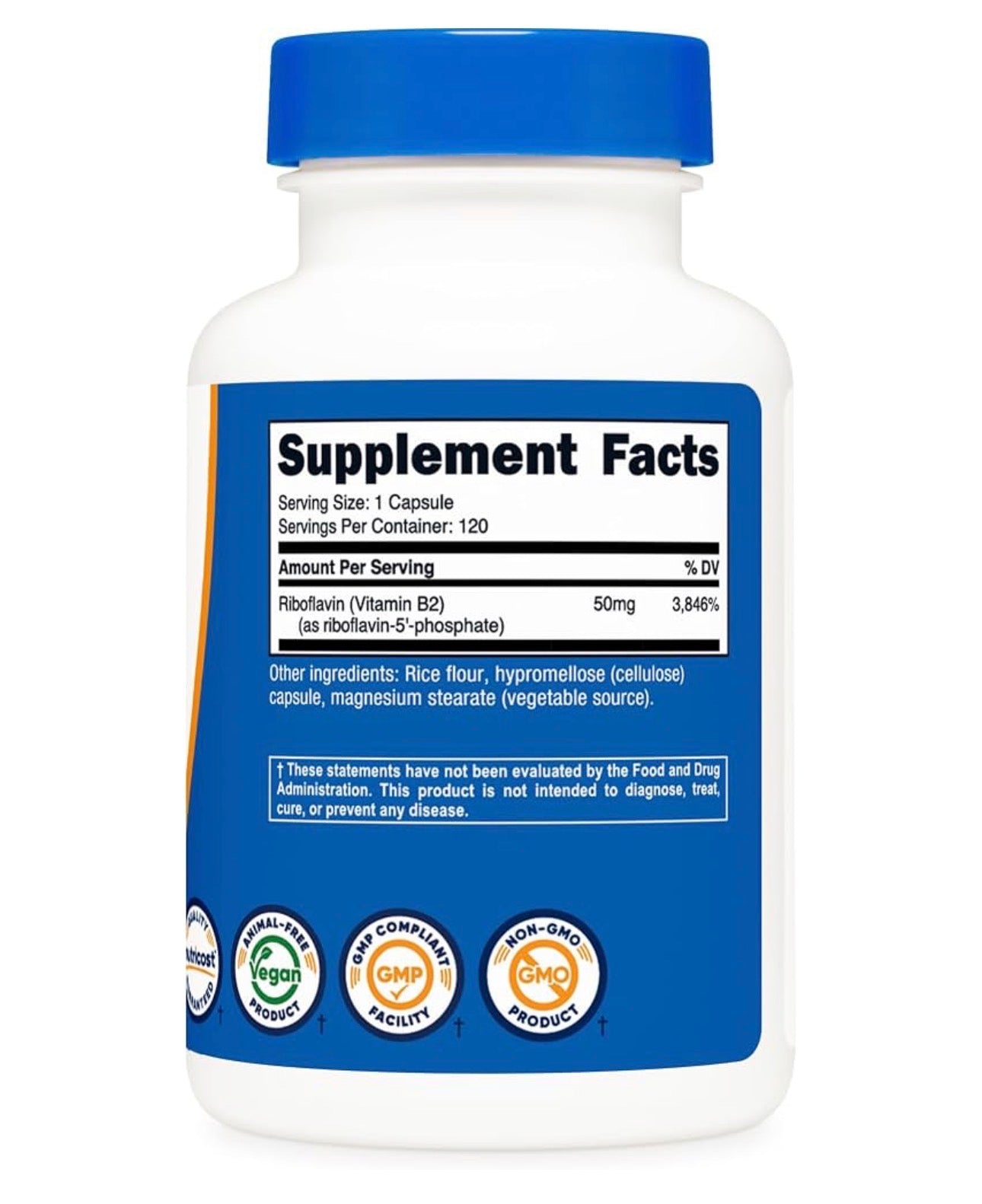 Nutricost R-5-P 50mg (Riboflavin-5-Phosphate) | Coenzymated Vitamin B2 | Bioactive B2 | Essential For Cellular Energy Metabolism 120 Capsules; Exp 04/2029