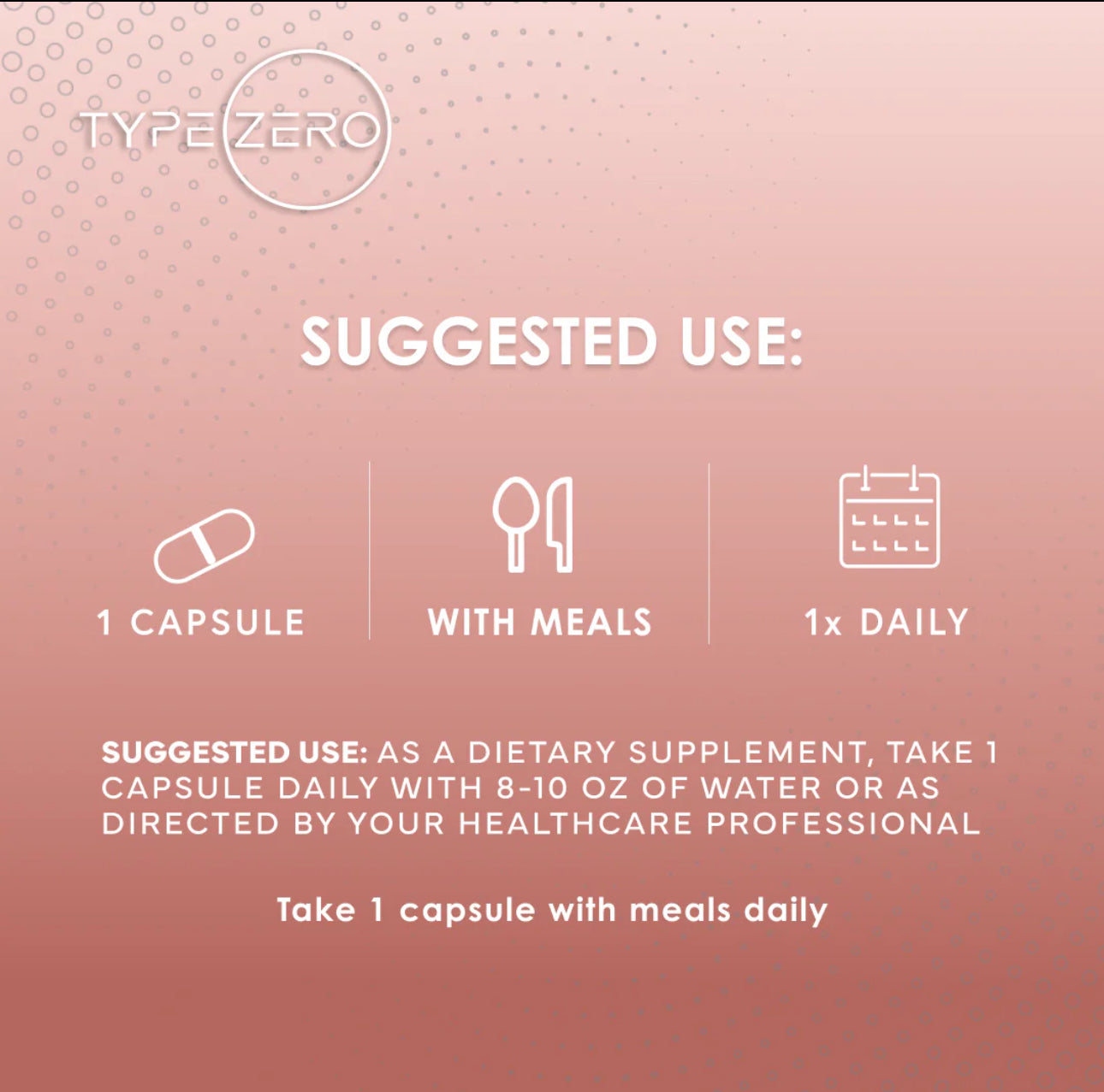 Type-Zero Pink Himalayan Salt | 120 Capsules; Exp 08/2027