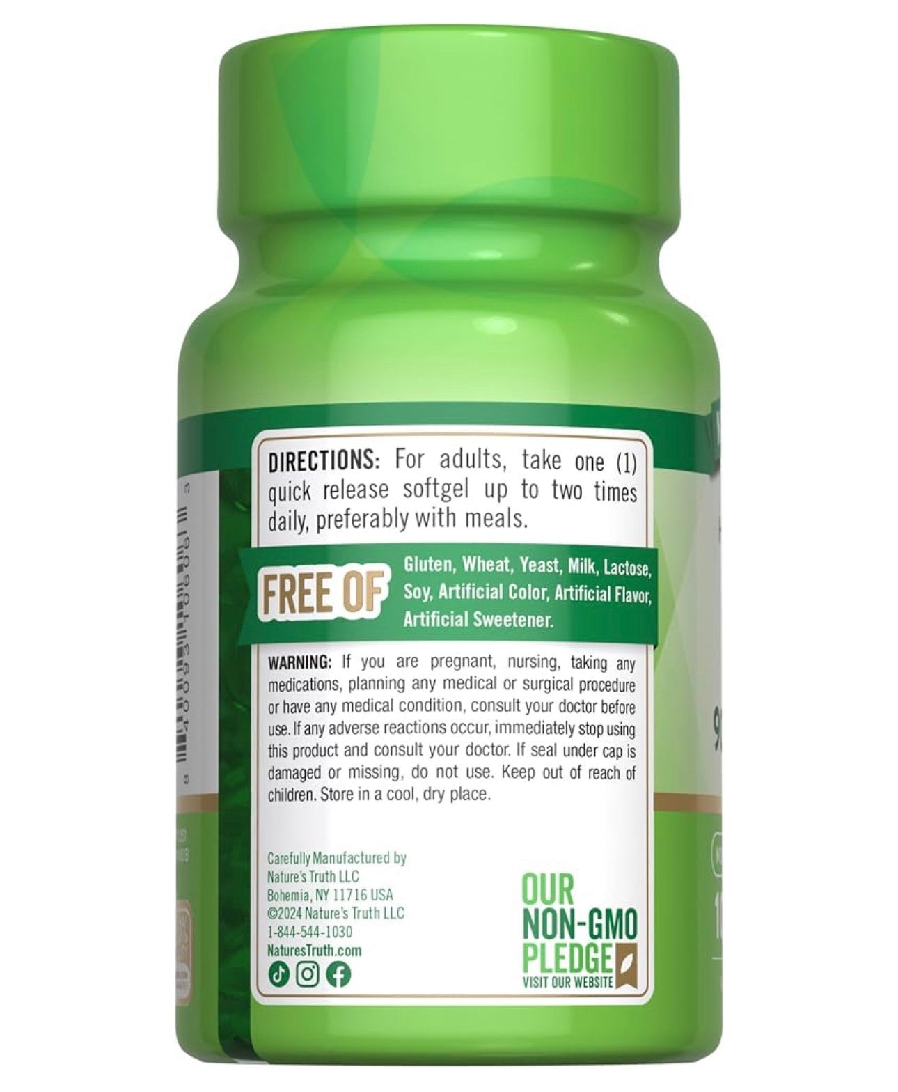 Nature's Truth Vitamin E 200 IU (90mg) | Antioxidant | 100 Softgels; Exp 06/2028