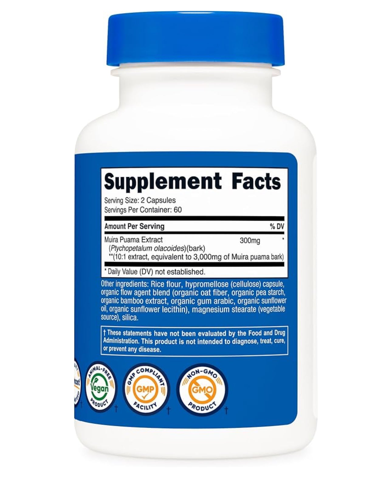 Nutricost Muira Puama Extract 3,000mg Equivalent | Sexual Tonic For Men & Women | Enhances Sexual Virility & Boosts Performance | 120 Capsules; Exp 07/2028