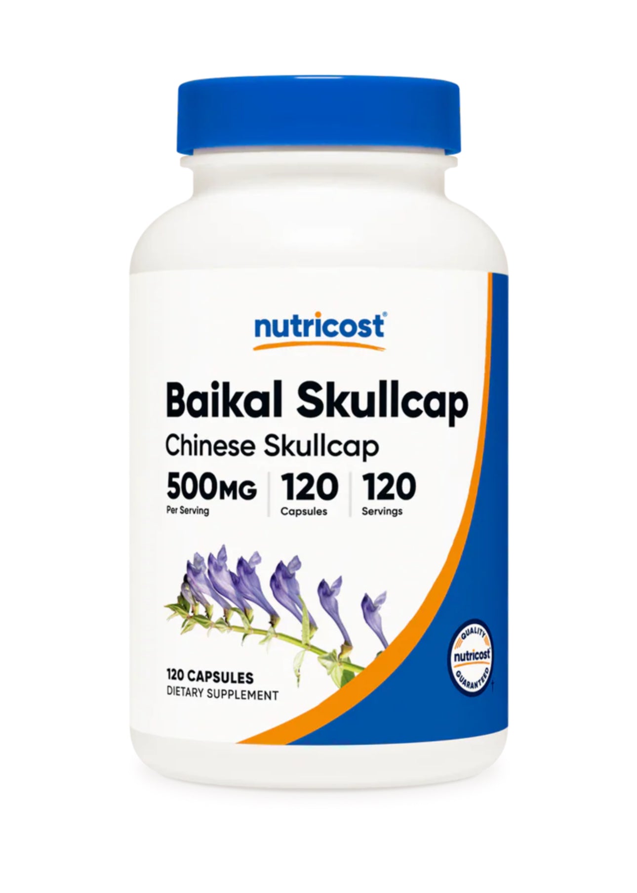Nutricost Baikal Skullcap 500mg | Chinese Skullcap | Promotes Relaxation, Sleep & Steady Nerves | 120 Capsules; Exp 01/2028