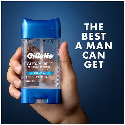 Gillette Cool Wave Clear Gel Men's Antiperspirant and Deodorant 3.8 oz; Exp 06/2027