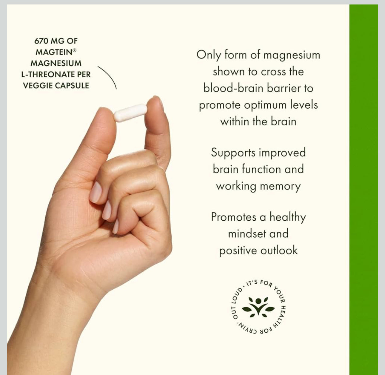 Swanson Magtein Magnesium L-Threonate 670mg | Supports Focus, Focus, Mood, Healthy Memory, Cognitive Function - 90 Capsules; Exp 05/2028