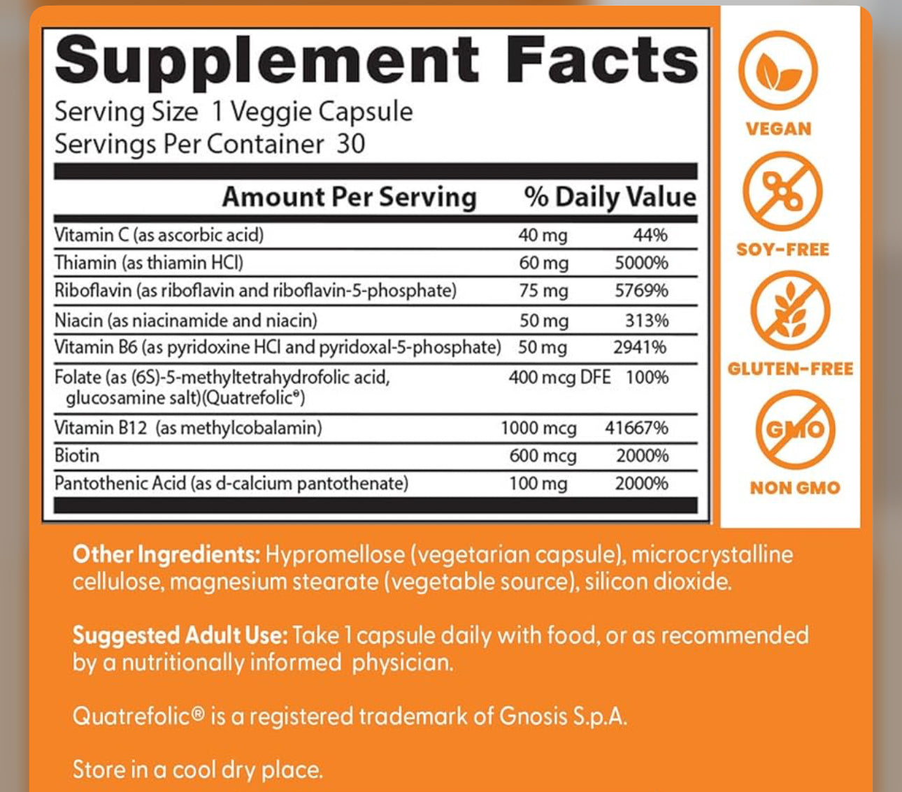 Doctor’s Best Fully Active B Complex |    With MTHF 400mcg, P-5-P 50mg, Methylcobalamin (B12) 1000mcg | Optimal Support for Energy Production, Cellular Health & Overall Well-Being | 30 Veggie Caps; Exp 05/2027 (New Look)