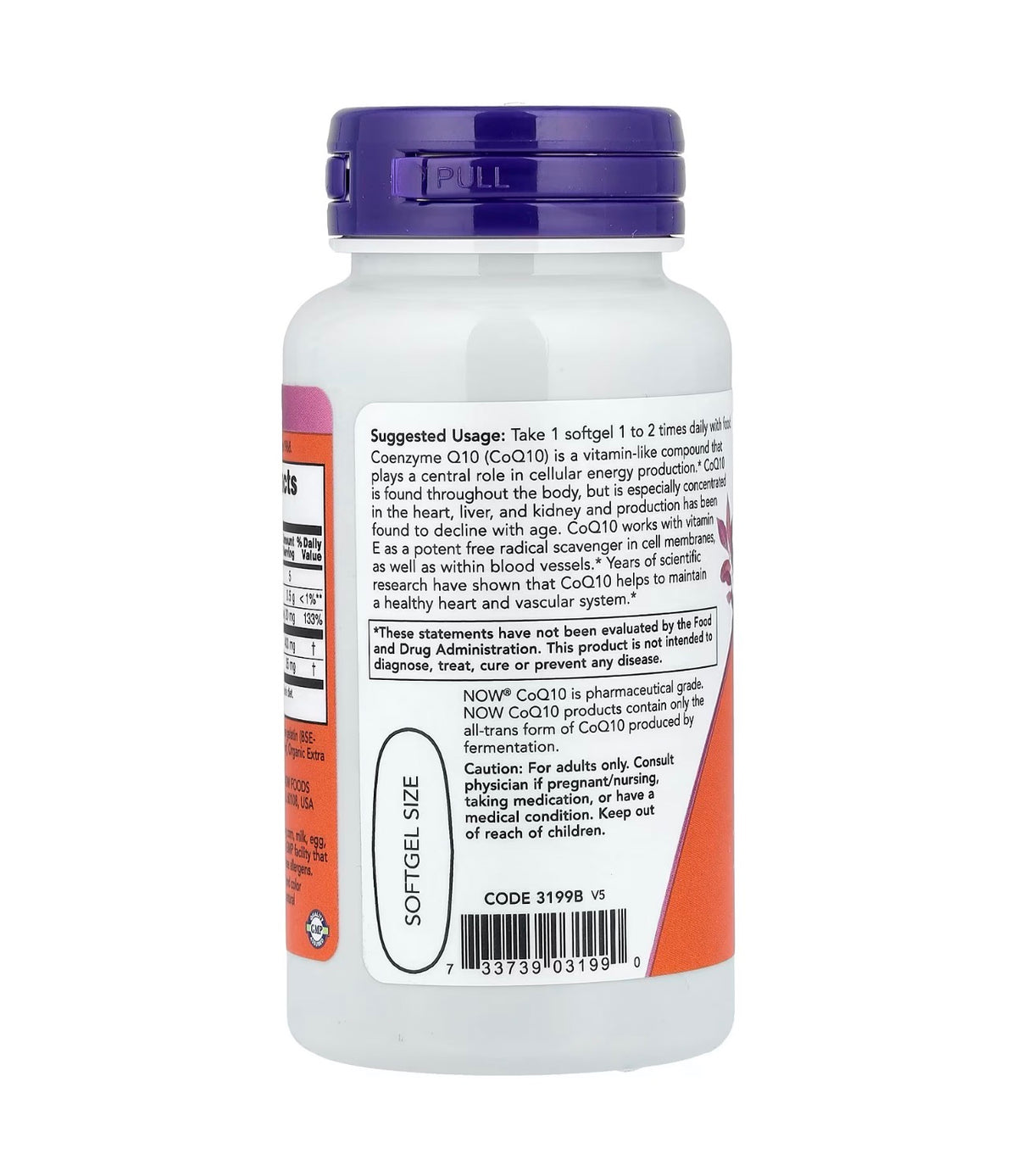 NOW CoQ10 400mg with Vitamin E & Sunflower Lecithin | Heart Health Support | 30 Softgels; Exp 05/2031